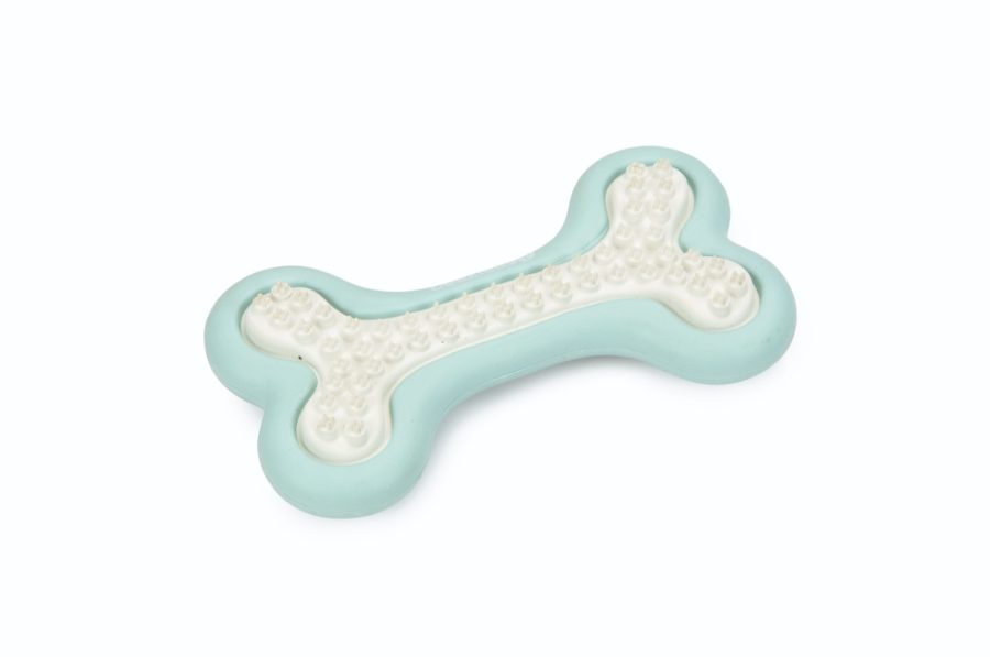 Beeztees Puppy Rubber Dental Bone Green 10cm