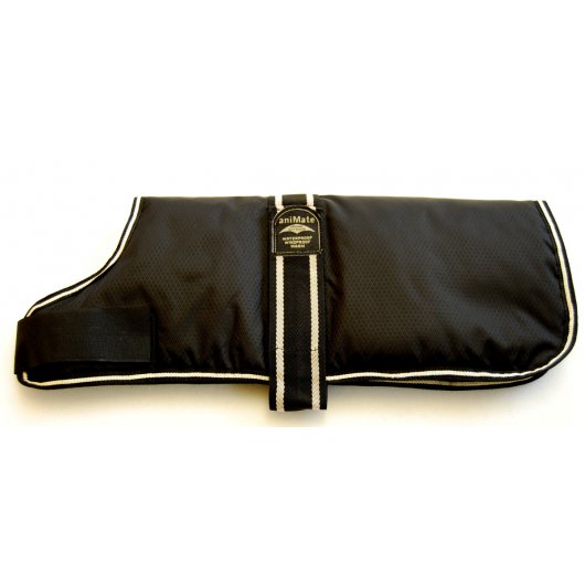 Animate Dog Coat Waterproof Black 35cm (14)